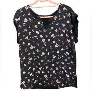 Stitchfix Papermoon black floral blouse